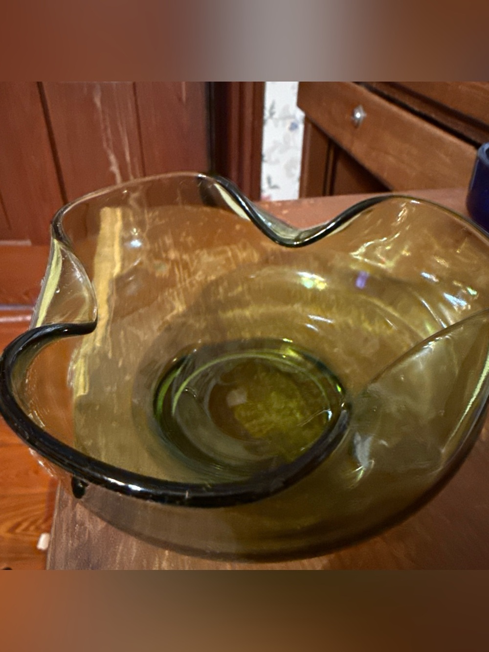 Anchor Hocking Viking green dip bowl